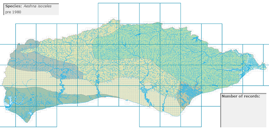 Aeshna isoceles distribution pre 1980
