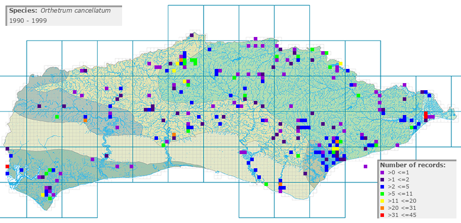 Orthetrum cancellatum distribution 1990 - 1999