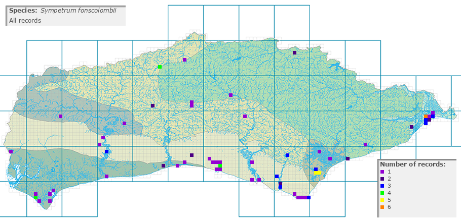 Sympetrum fonscolombii distribution (all)